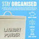 Laundry Powder Storage Box Vintage Retro Container Washing Tin Utility Tablet Household, Laundry Products image