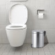 Metal Chrome Pedal Bin - Kitchen Toilet Rubbish Hygienic Home Paper Dustbin Stainless Steel Bins image