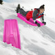 Kids Heavy Duty Snow Sledge Toboggan Sleigh Sled Rope Plastic Adults Ski Board 4 Colours Gifts & Gadgets, Toys image