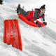 Kids Heavy Duty Snow Sledge Toboggan Sleigh Sled Rope Plastic Adults Ski Board image