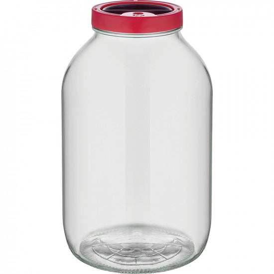 New Glass Storage Plain Jar Kitchen Food Holder 5L Organiser Lid Container Box