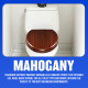 Mahogany 18" Mdf Universal Bathroom Wc Toilet Seat Easy Fit With Fittings Wooden W/C