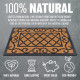 New Heavy Duty Non Slip Door Mat Panama Home Welcome Rubber Natural Coir 40 X 60 Household, Home Furniture image