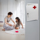 First Aid Medical Cabinet - Wall Mounted Medicine Kit Tablet Box White Home image