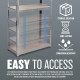 5 Tier Shelving Unit - For Storage Heavy Duty Racking Shelf Shelves Shed Metal Garage Home Work Household, Storage Products image