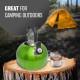 2.5L Metallic Green Stainless Steel Lightweight Whistling Kettle Camping Fast Boil Fishing New Kitchenware, Kettles & Flasks image