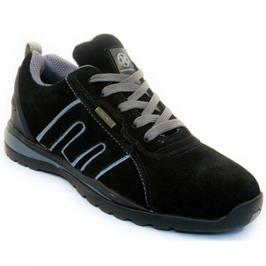 Mens Womens Safety Trainers Shoes Boots Work Steel Toe Cap Ankle Size Ladies Black Grey Suede