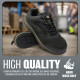 Safety Shoes Trainers Men Womens Lightweight Steel Toe Cap Work Hiking Boots NT78 Black Grey image