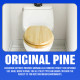 Natural Pine 18" Mdf Universal Bathroom Wc Toilet Seat Easy Fit With Fittings Wooden W/C