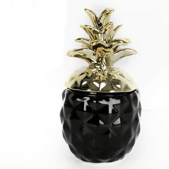 Black & Gold Pineapple Storage Ornament Modern Decor Home Decor Fruit Xmas Gift