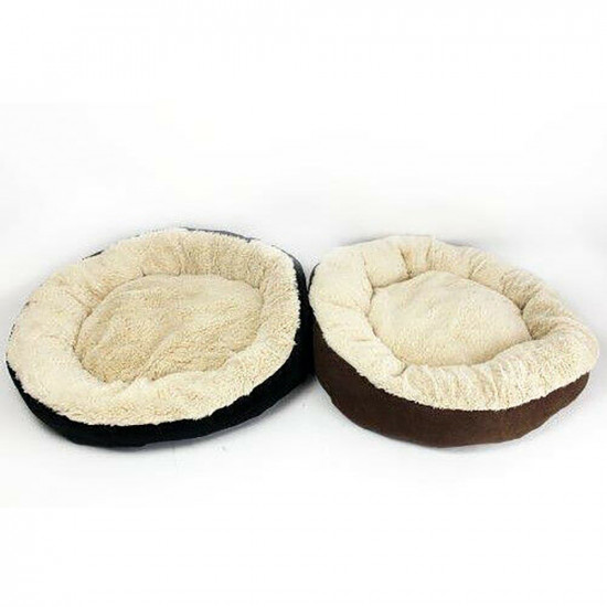 Soft Round Pet Bed Dog Cat Puppy Kitten Comfy Cosy Indoor Lounger Winter Bedding