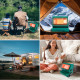 Portable Gas Heater Outdoor Camping Fishing + 4 Butane Gas Bottles Canisters New image