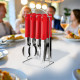New 24Pc Cutlery Dinner Set Stainless Steel Metal Stand Rack Forks Tea Spoons Kitchenware, Cutlery Sets image