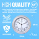 12" Silver Garden Wall Clock With Thermometer Vintage Indoor Outdoor Home Decor 30cm image