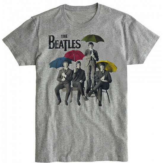 New Large The Beatles Grey T-Shirt Fun Short Sleeve Round Neck Jersey Gift L