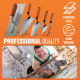 New Set Of 5 Tradesman Trowel Set Brick Jointer Handle Plastering Builders Diy Garden & Outdoor, Garden Tools image