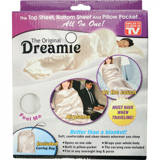 Dreamie Blanket Wrap Around Soft Top Bottom Sheet Pillow Pocket Bedding Camping