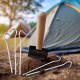 Galvanised 9' Long Tent Pegs Metal Heavy Duty 50 Pack Ground Pegs Curved Hook Camping Pegs