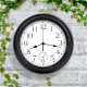 12" Garden Wall Clock With Thermometer Vintage Indoor Outdoor Home Decor 30cm image