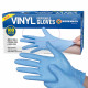 300pc Medium Blue Powder Free Vinyl Disposable Gloves Multi Work Food Home Hospital image
