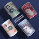 2 X Pound Money Coin Jar £5 £10 £20 £50 Notes Large Piggy Bank Tin Saving 22cm