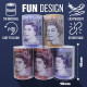 4 X Pound Money Coin Jar £5 £10 £20 £50 Notes Small Piggy Bank Tin Saving 15cm